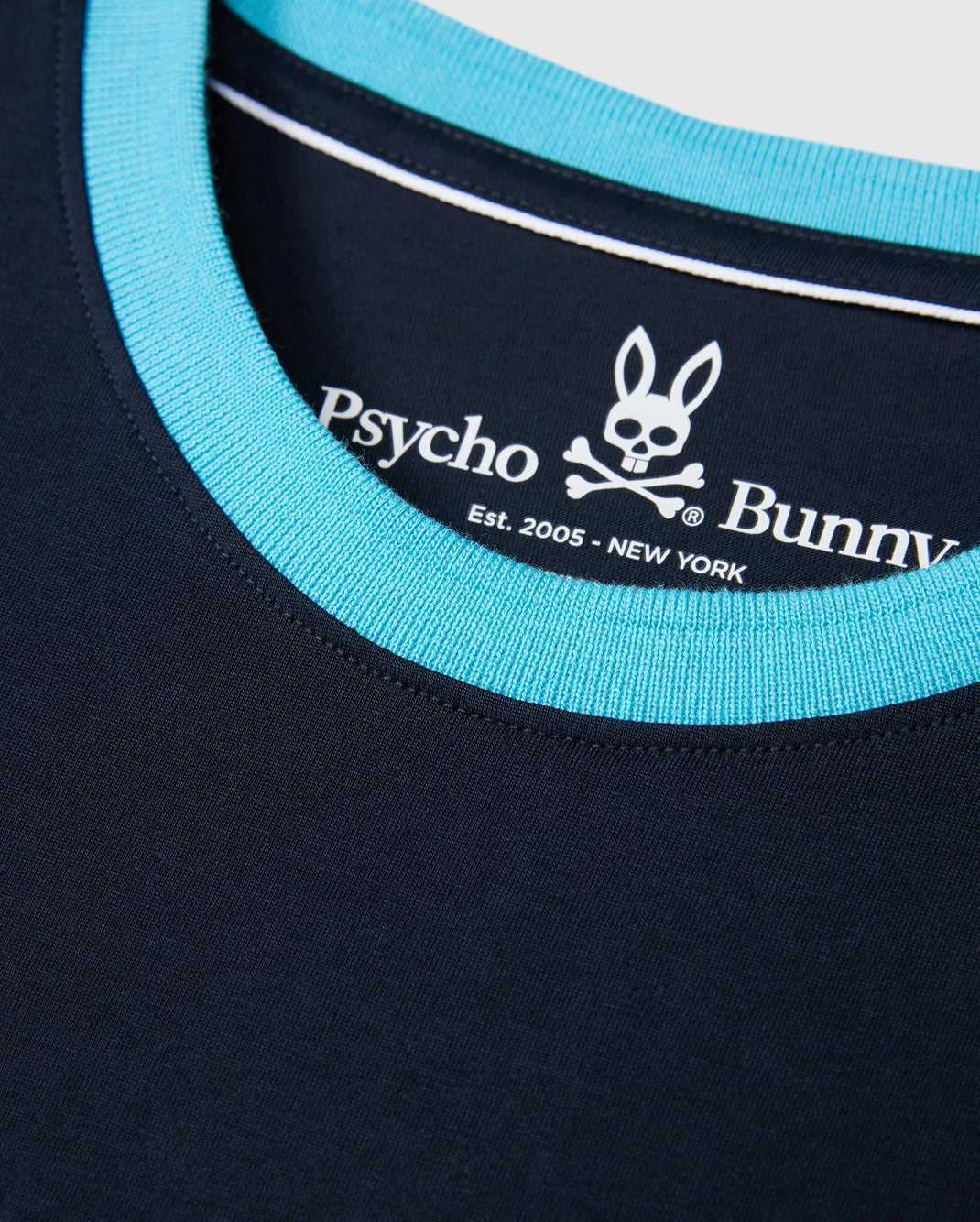 Tees Psycho Bunny Salina Tee Bleu Marine Homme | AET-33480282